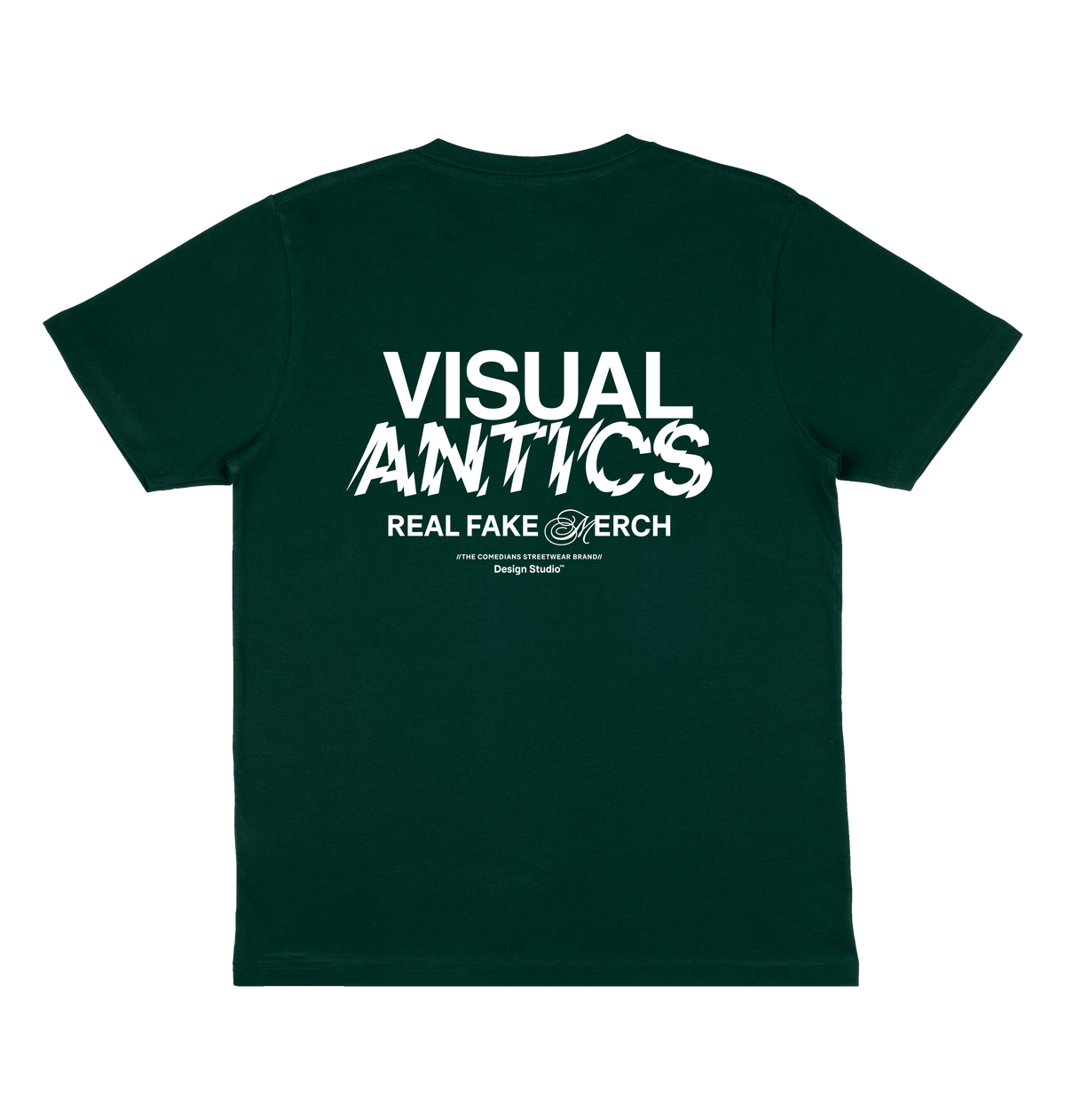 Bottle Green Printed T-shirt Back