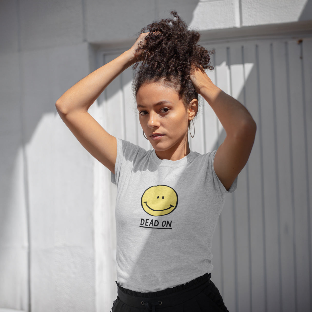 Aye Dead On Marl Grey T-Shirt