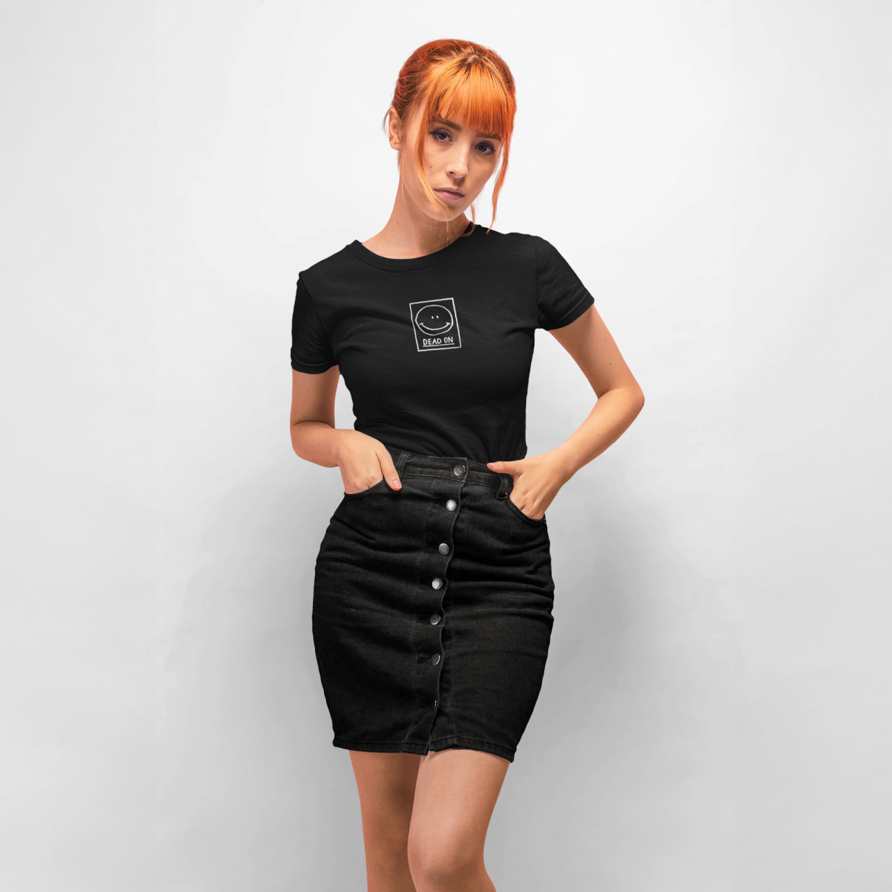 Aye Dead On Outline Black T-Shirt