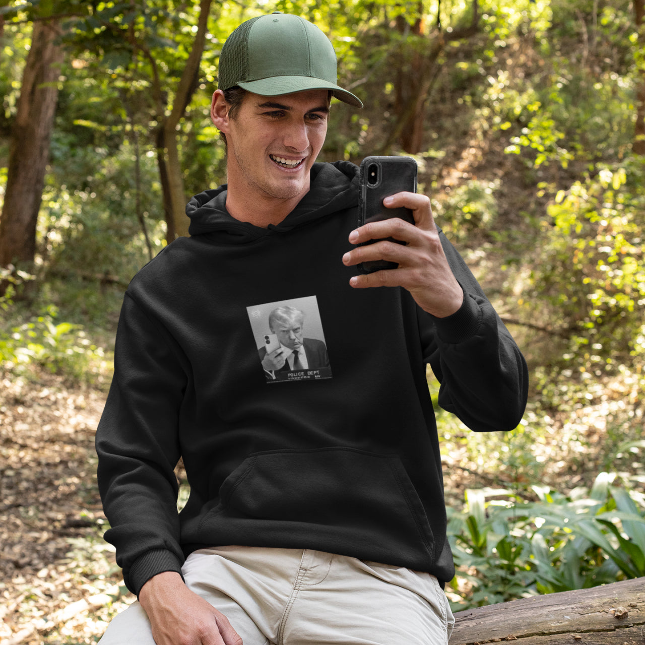 Dept Of Antics Selfie Black Hoodie