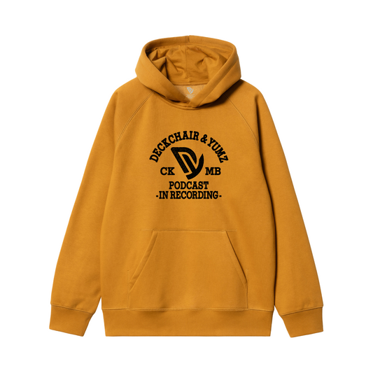 Deckchair and Yumz in Recording Faded Mustard Hoodie