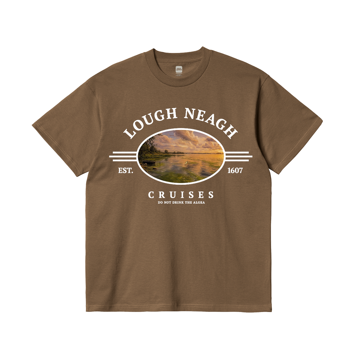 Lough Neagh Cruises Faded Brown T-Shirt