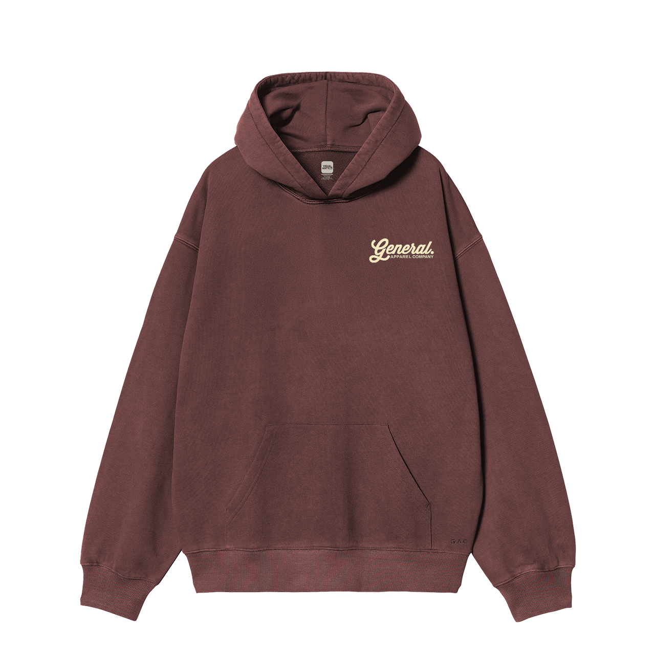 General Apparel Co. Stonewashed Burgundy Hoodie
