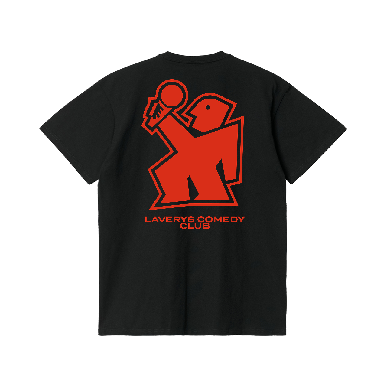 Laverys Comedy Club Laughing Man Black T-Shirt