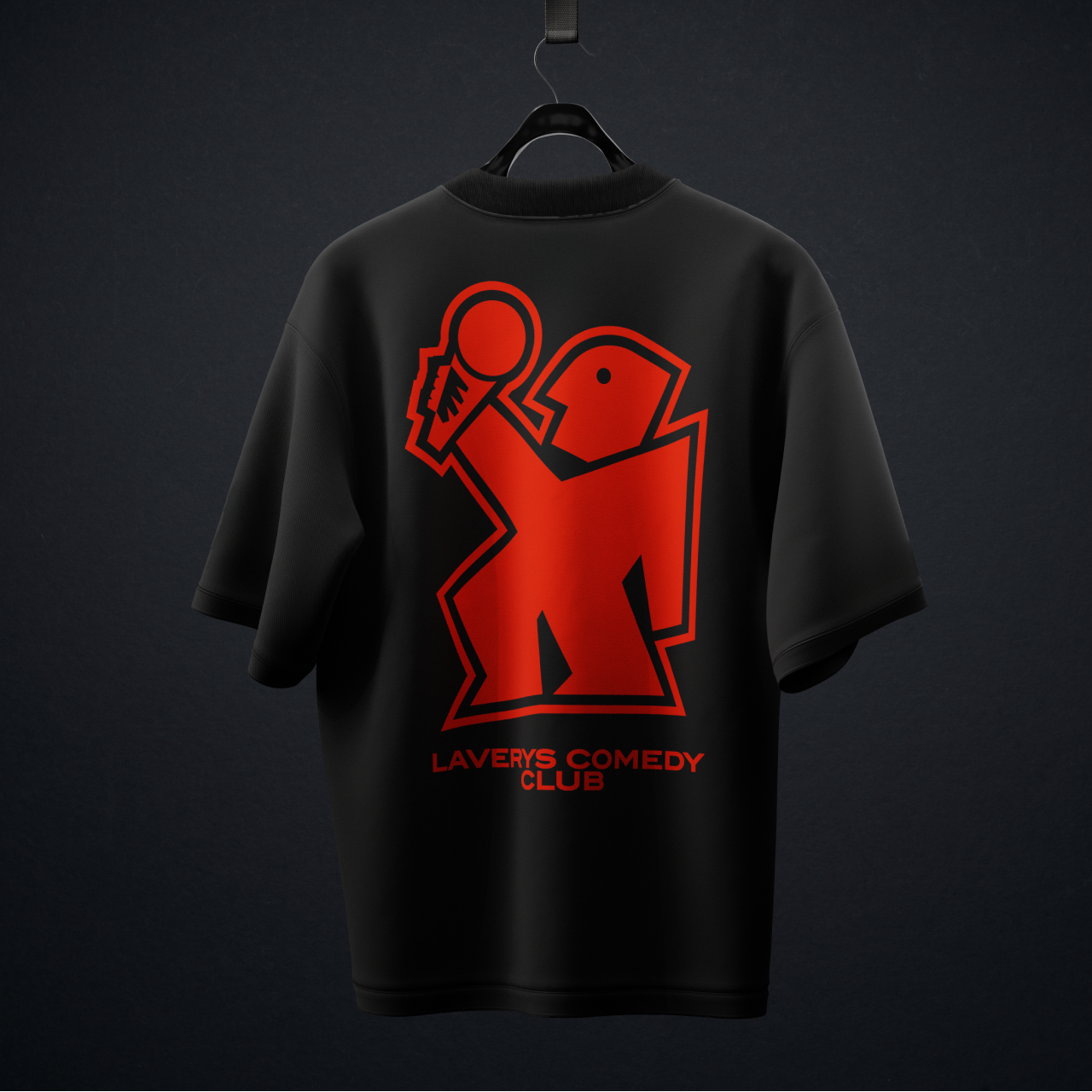 Laverys Comedy Club Laughing Man Black T-Shirt