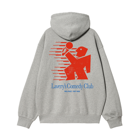 Laverys Comedy Sports Club Grey Marl Hoodie