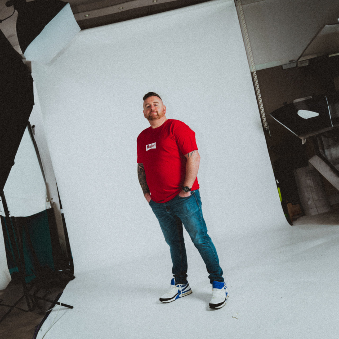 Monkey Cowboy Stero Red T-Shirt