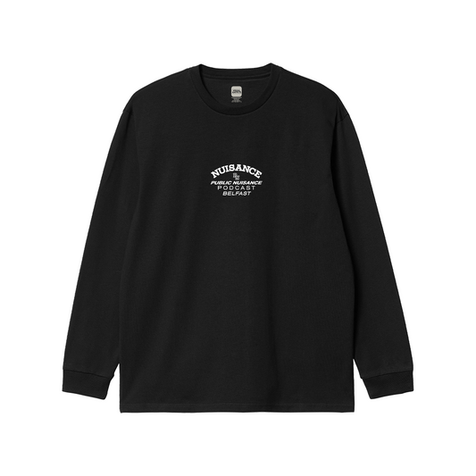 Public Nuisance Podcast Black Long Sleeve T-Shirt