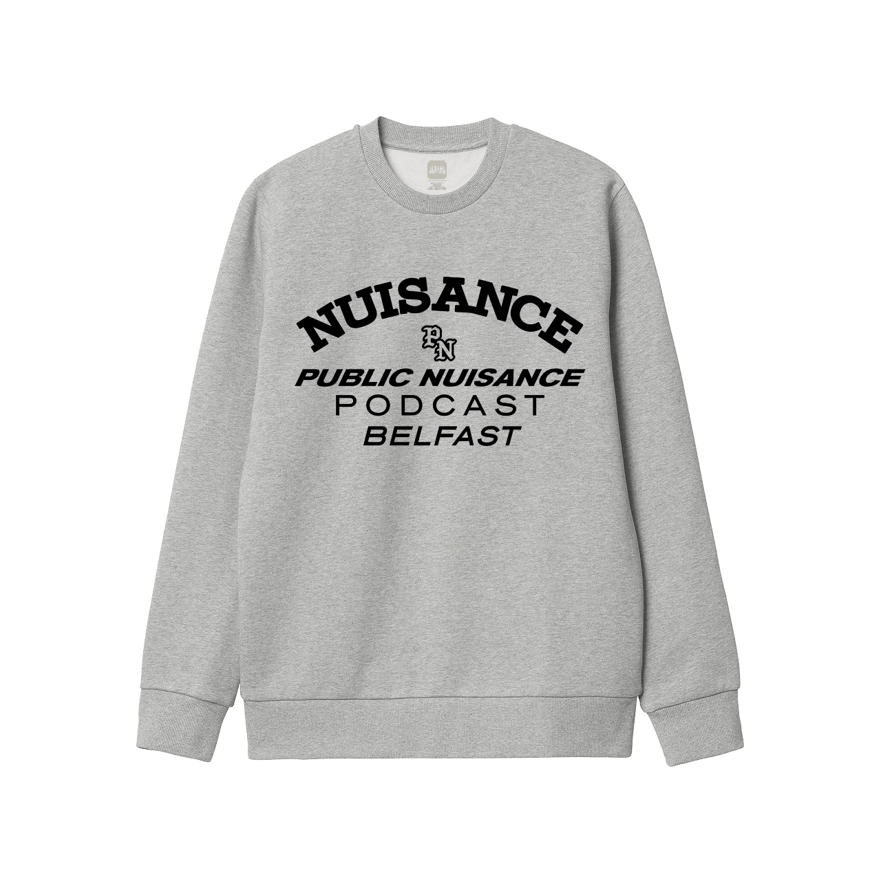 Public Nuisance Podcast Light Heather Sweatshirt