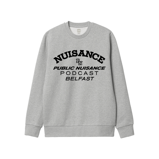 Public Nuisance Podcast Light Heather Sweatshirt
