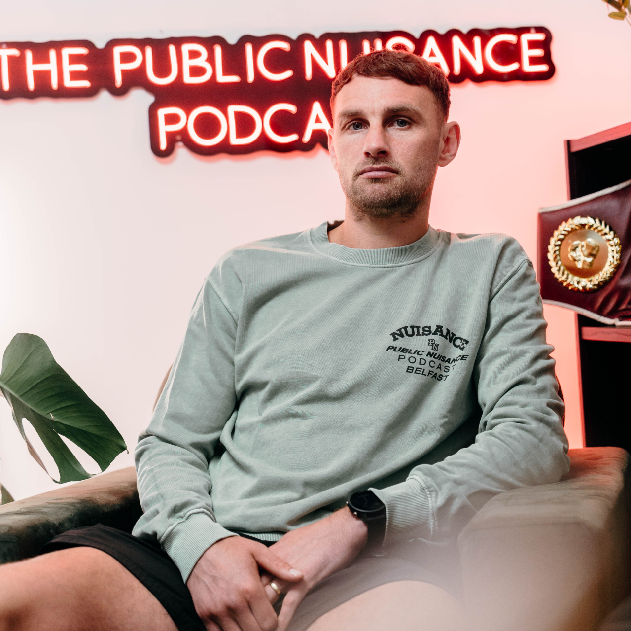 Public Nuisance Podcast Stone Washed Green Sweatshirt