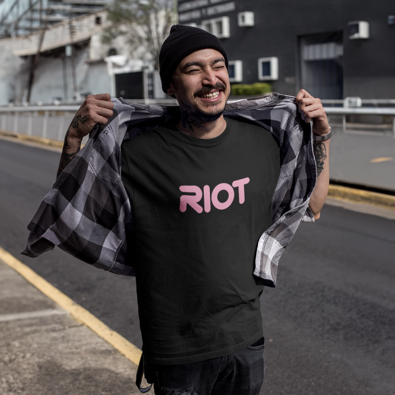 Visual Antics Riot Black T-Shirt