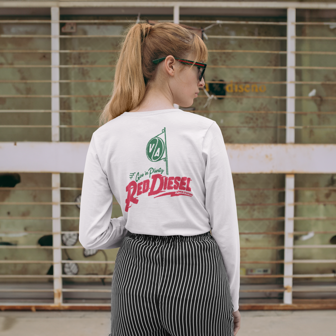Red Diesel Service Station Long Sleeve T-Shirt