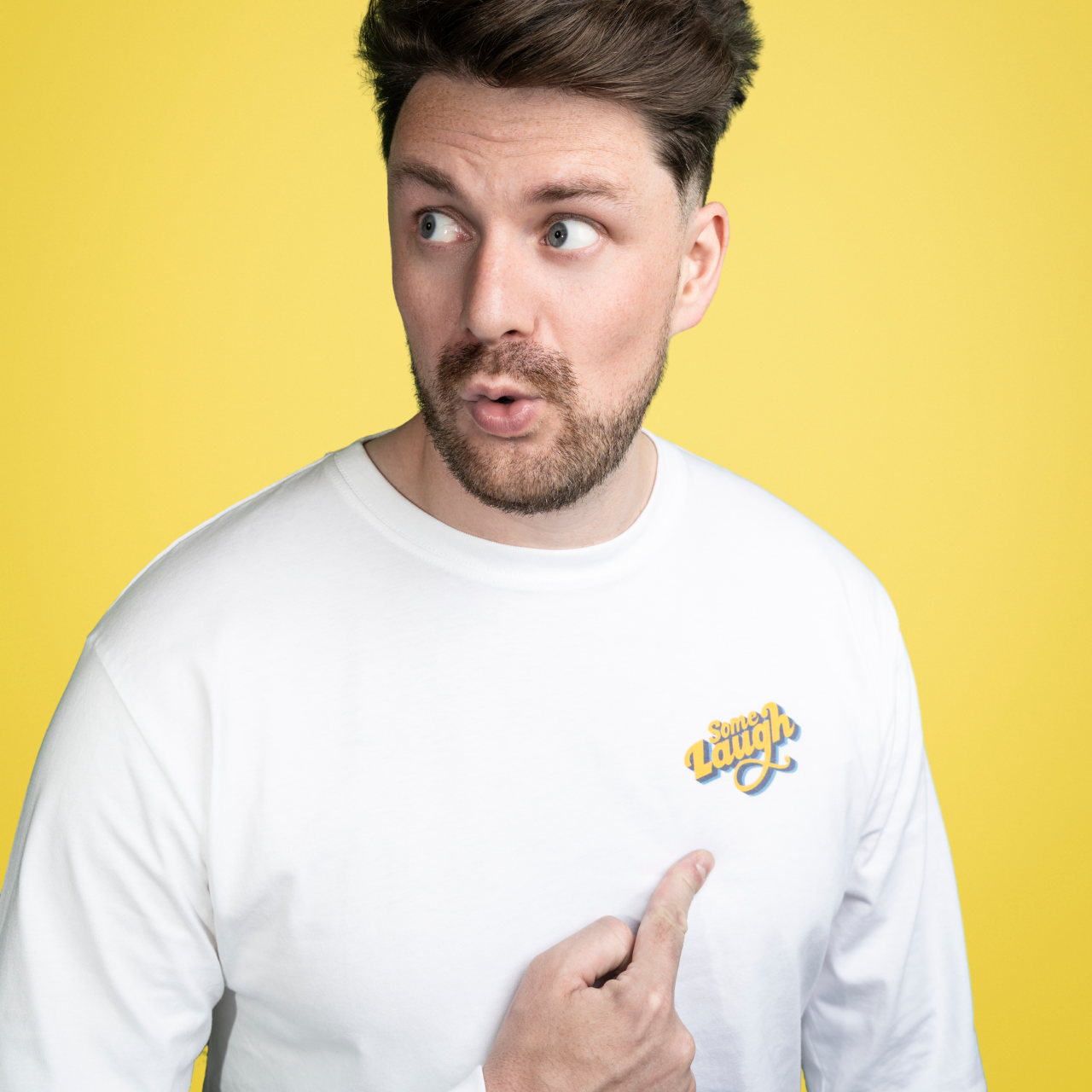 Some Laugh Podcast White Long Sleeve T-Shirt
