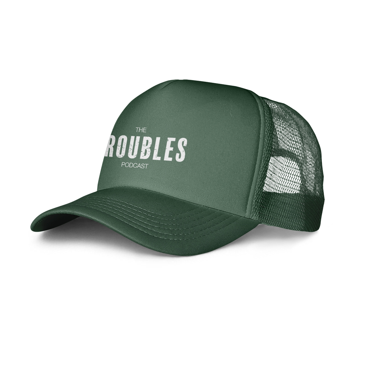 The Troubles Podcast Bottle Green Trucker Cap