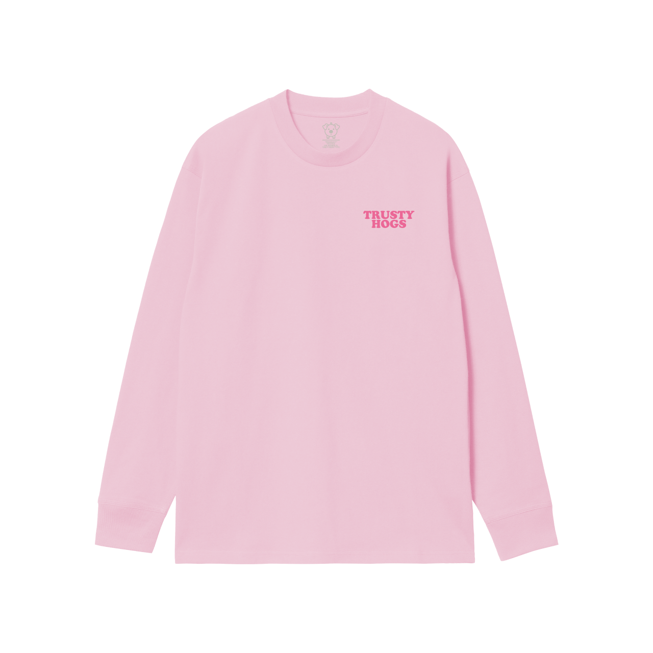 Trusty Hogs Faded Pink Long Sleeve T-Shirt