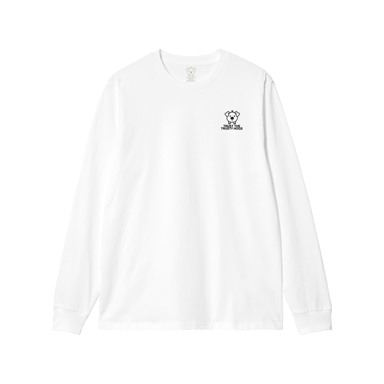 Trusty the Trusty Hogs White Long Sleeve T-Shirt