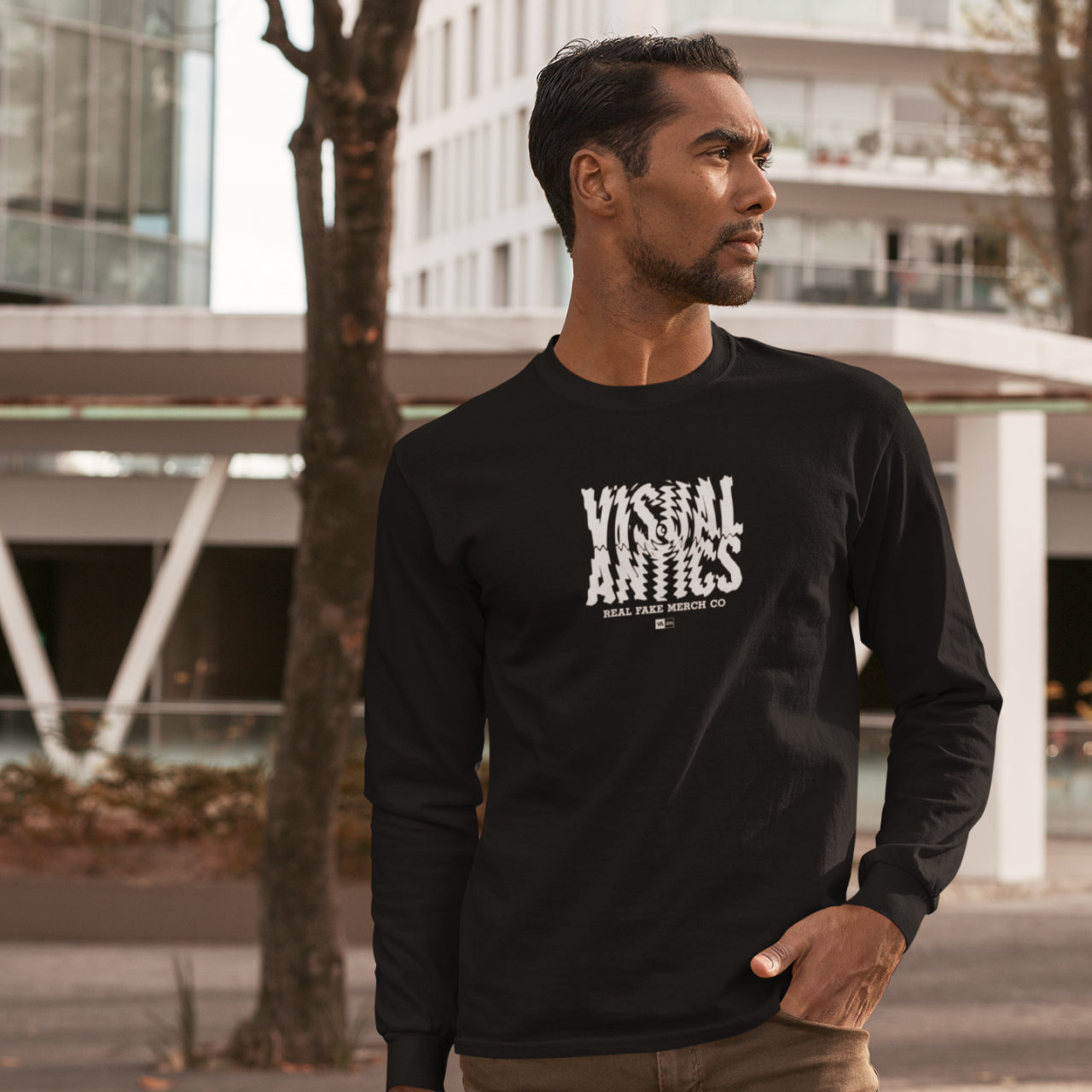Twisted Antics Navy Long Sleeve T-Shirt