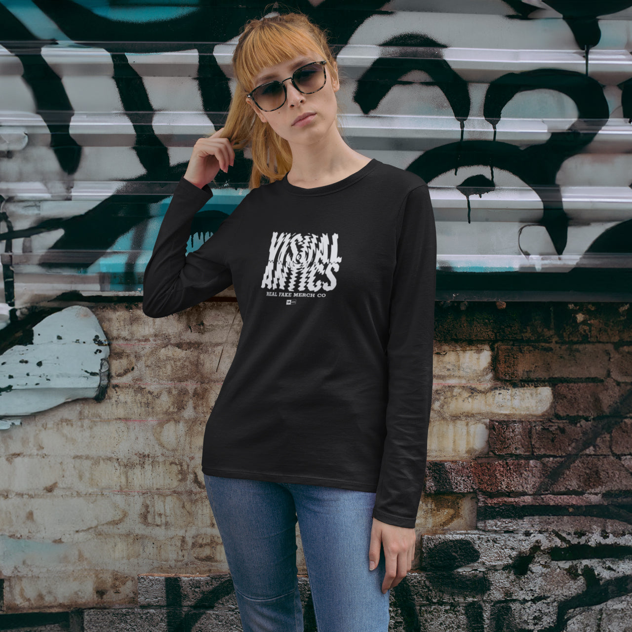 Twisted Antics Navy Long Sleeve T-Shirt
