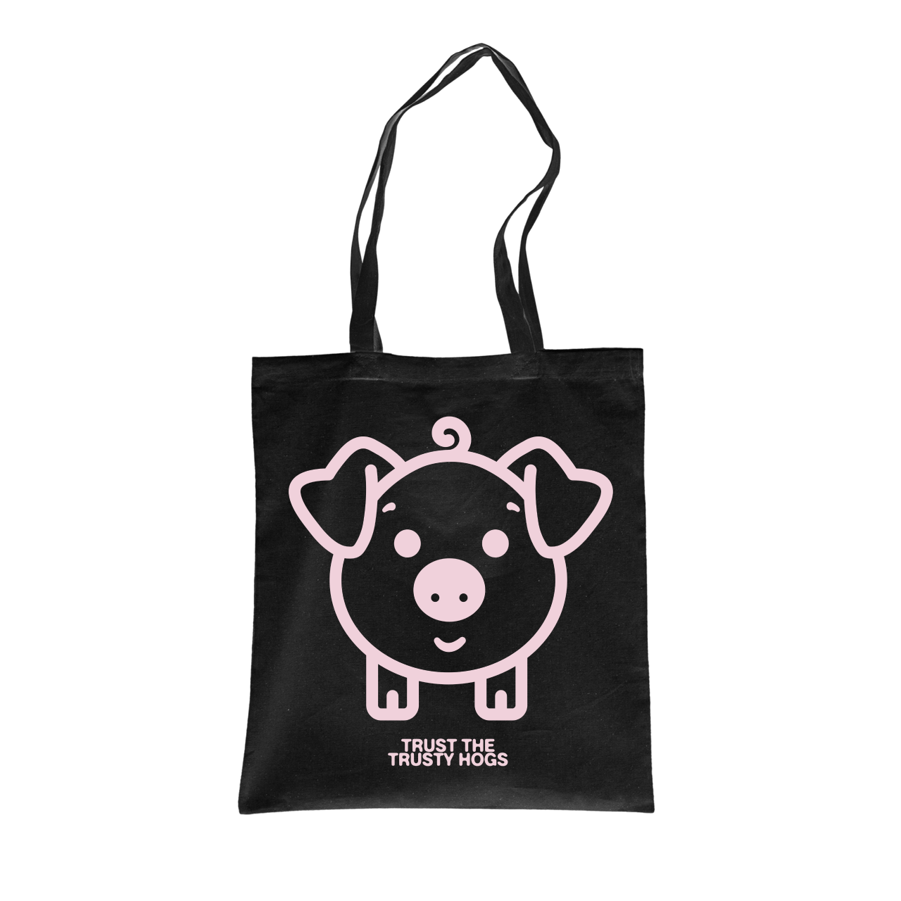 Trust the Trusty Hogs Black Tote Bag