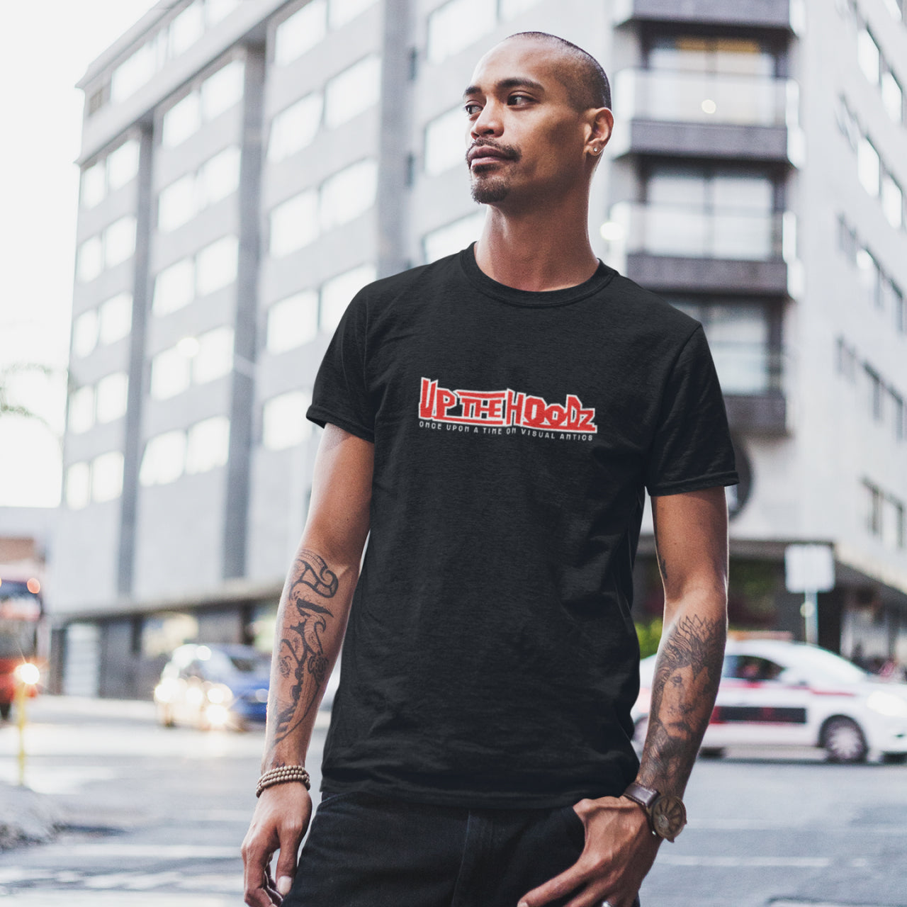 Up The Hoodz Classic Black T-Shirt