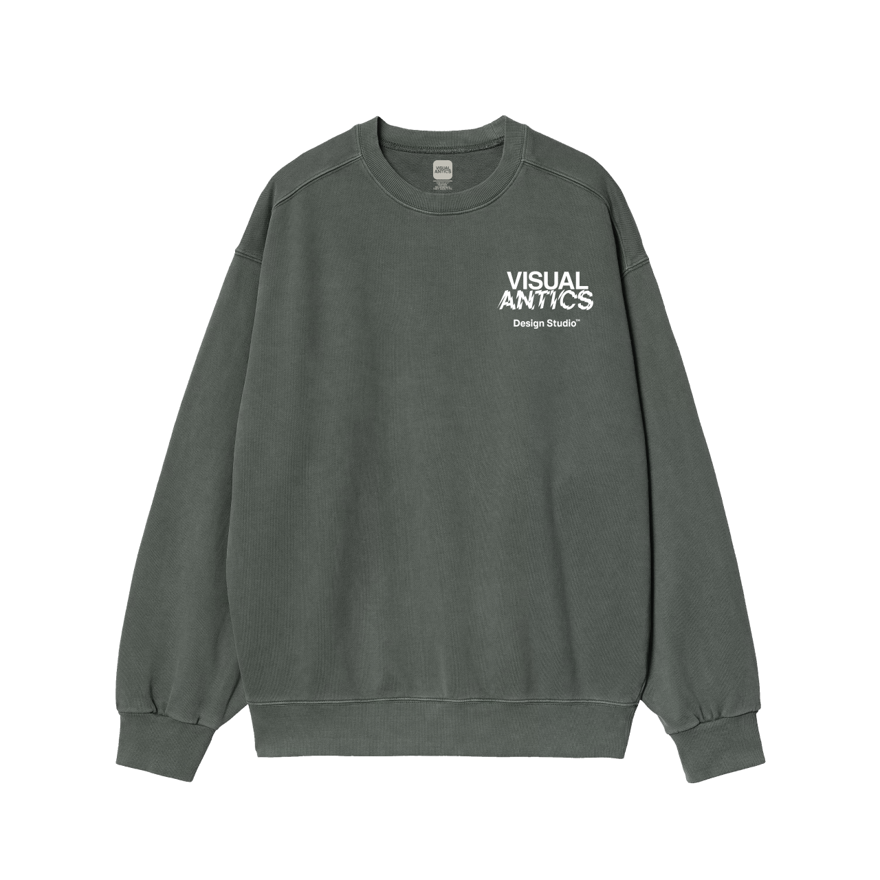 VA Design Studio Stone Washed Green Sweatshirt