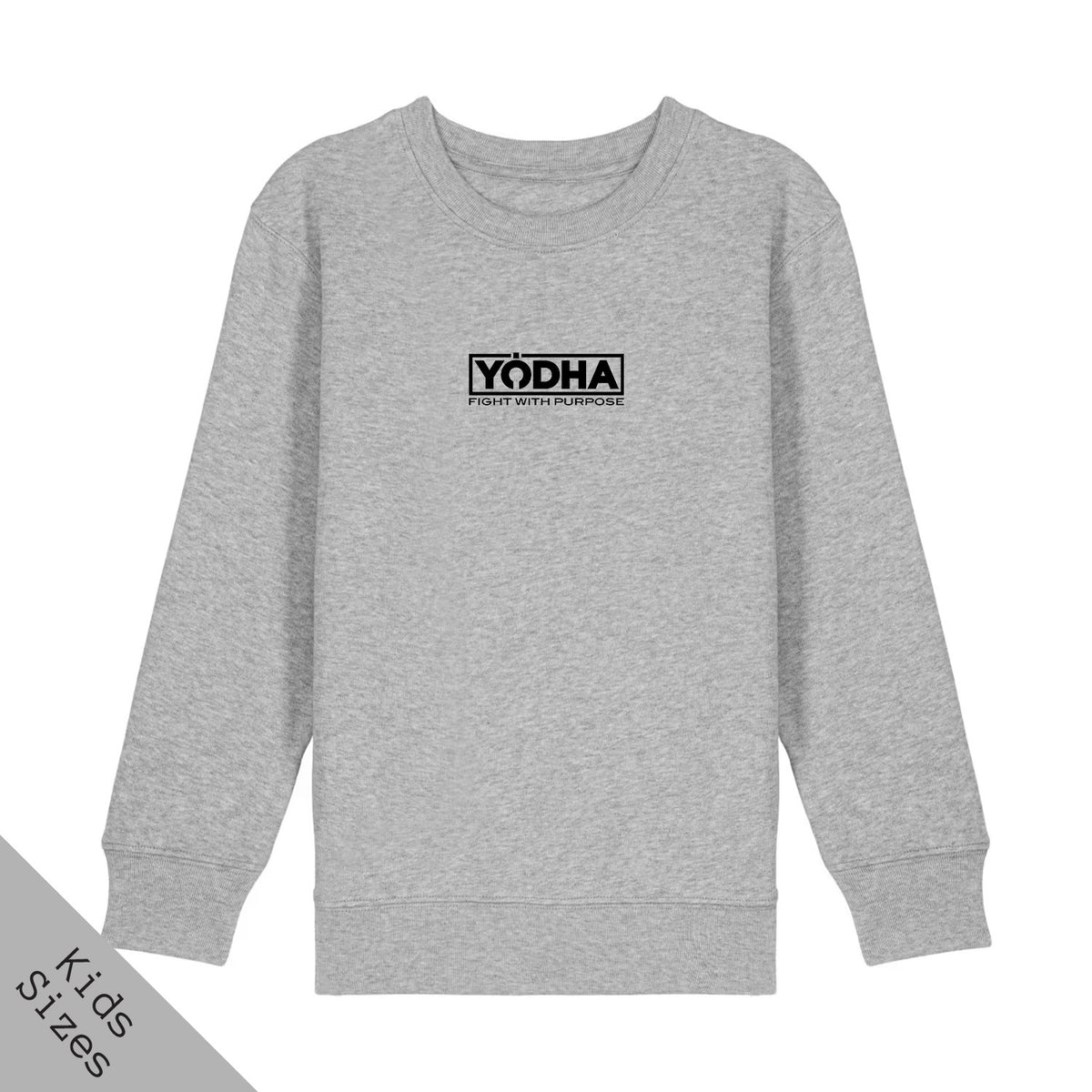Yodha FWP Logo Kids Sweatshirt Grey Marl
