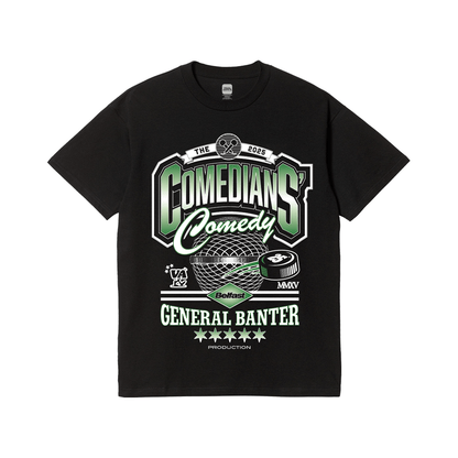 Black Printed T-shirt Front