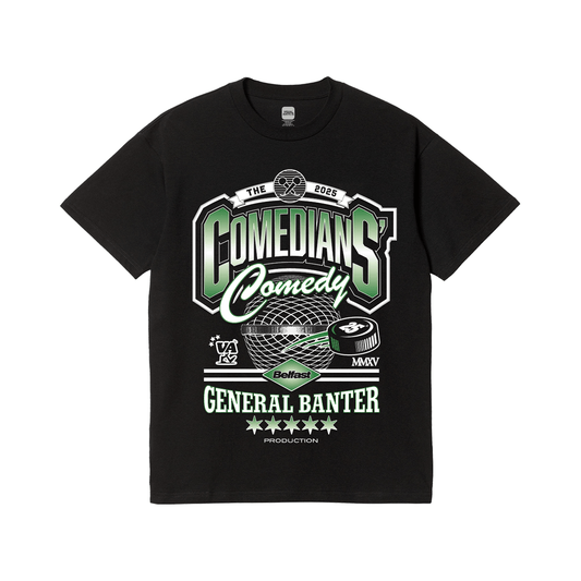 Black Printed T-shirt Front