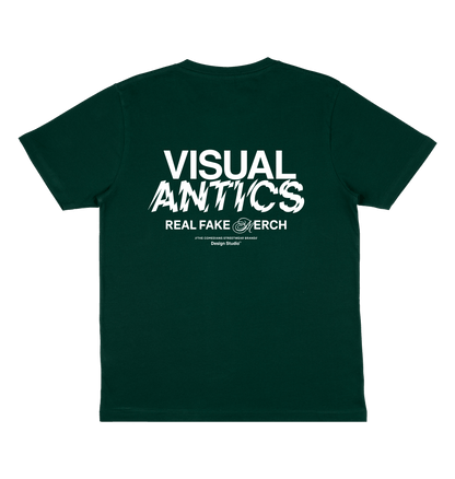 Bottle Green Printed T-shirt Back