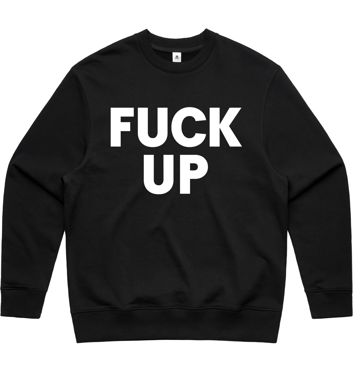 Black Printed Sweater Front