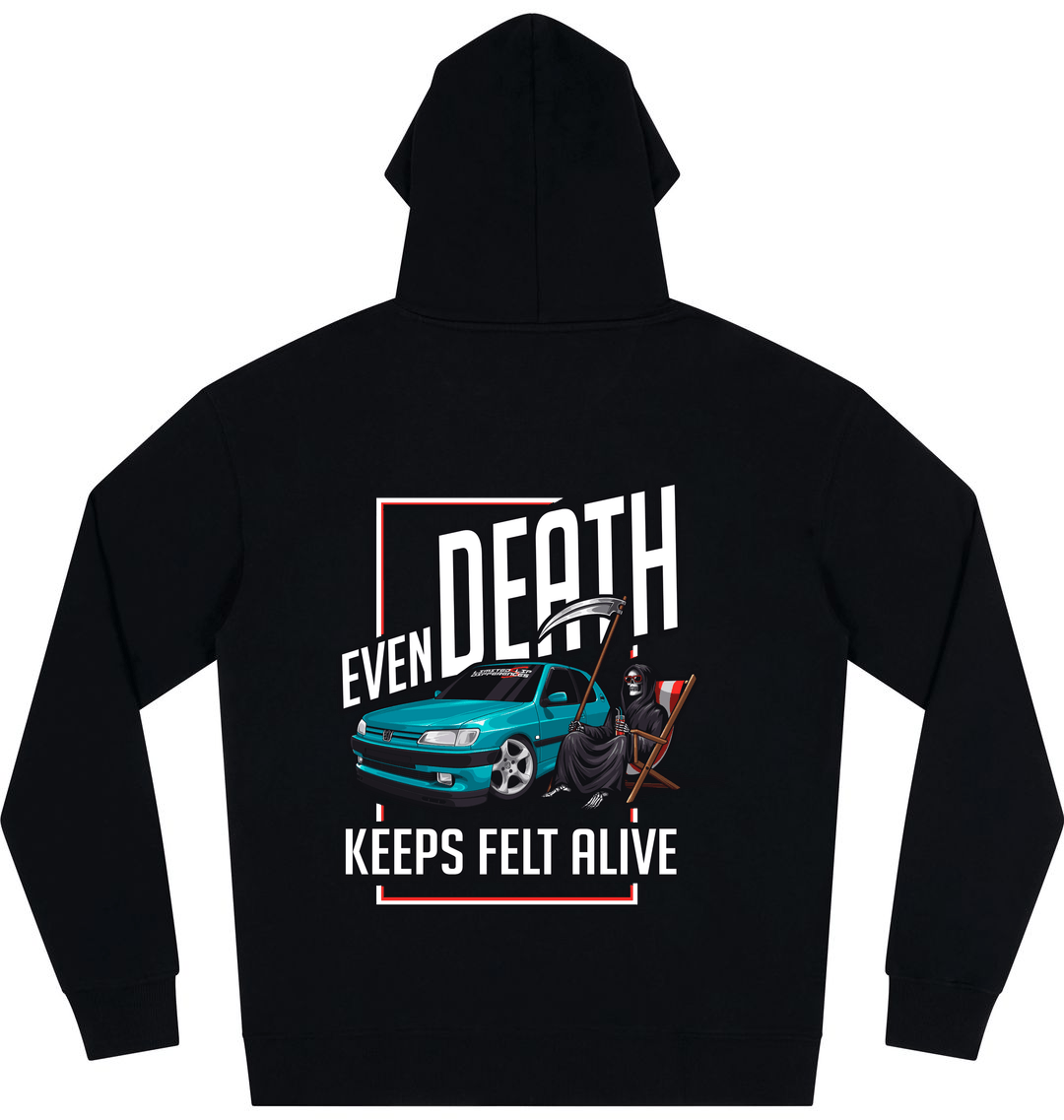 Black Printed Hoody