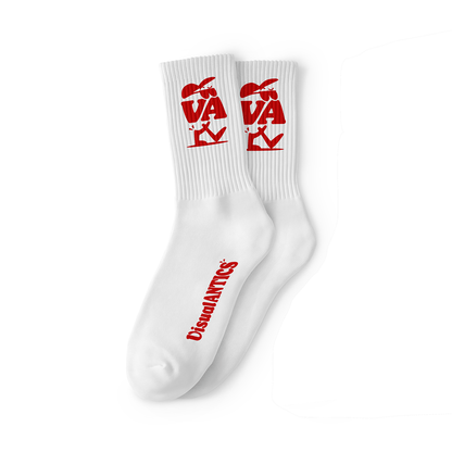 White/Red Socks Front