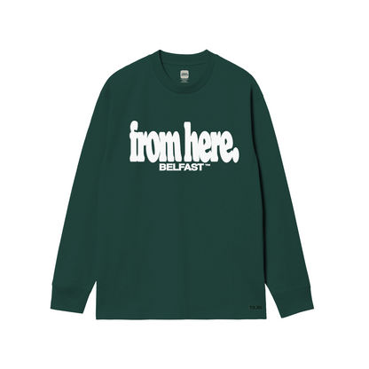 From Here Glazed Green Long Sleeve T-Shirt