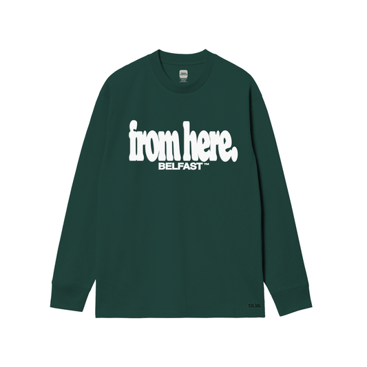 From Here Glazed Green Long Sleeve T-Shirt