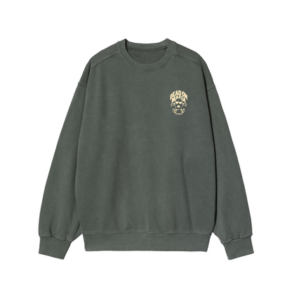 Dead On Mafia Stone Washed Green Sweatshirt