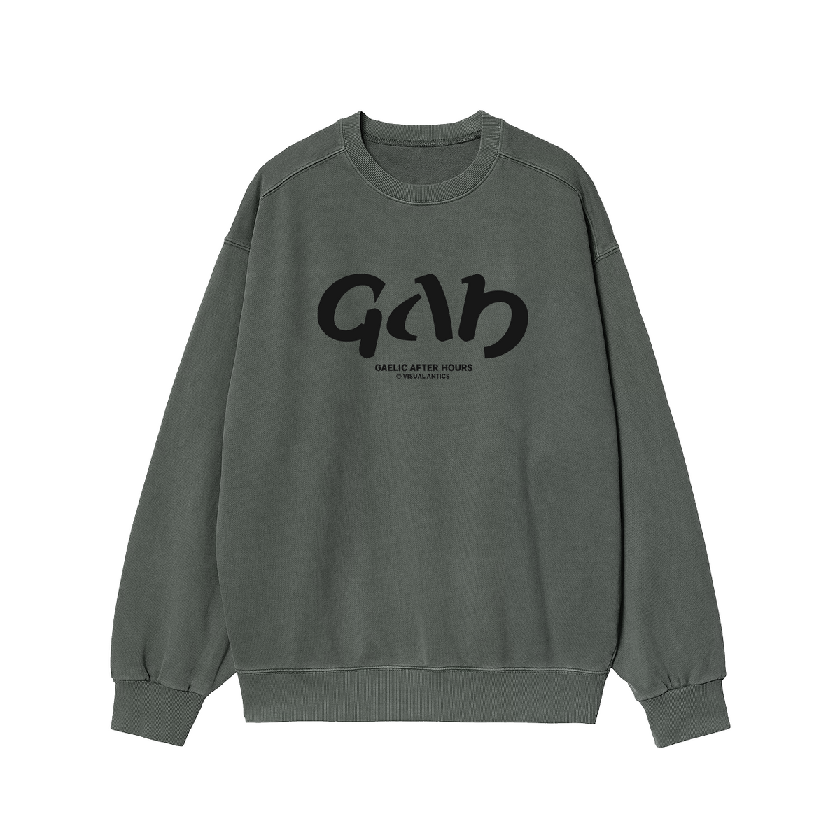 GAH Stone Washed Green Sweatshirt