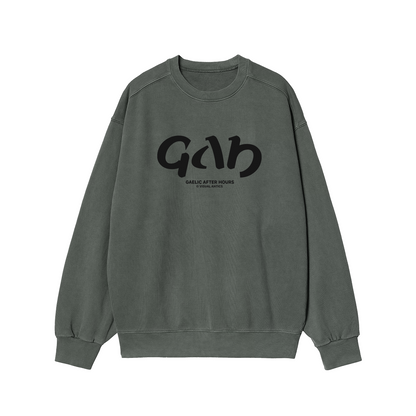 GAH Stone Washed Green Sweatshirt