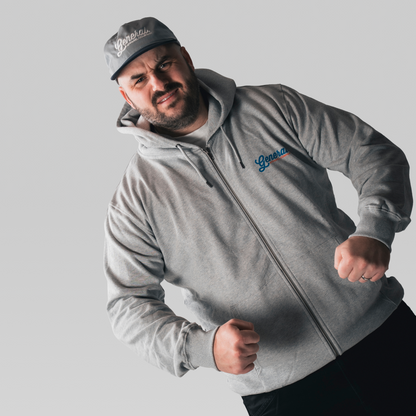 General Apparel Co. Grey Marl Zip Hood