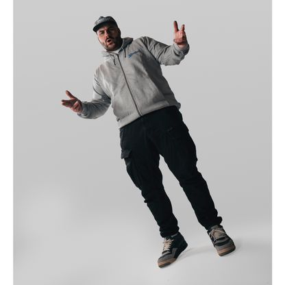 General Apparel Co. Grey Marl Zip Hood