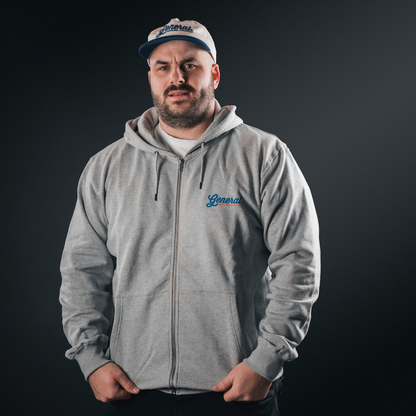 General Apparel Co. Grey Marl Zip Hood