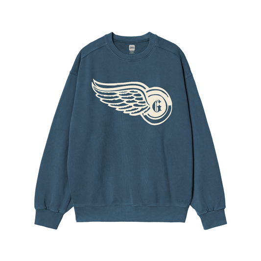 General Apparel Co. Stonewashed Denim Sweatshirt