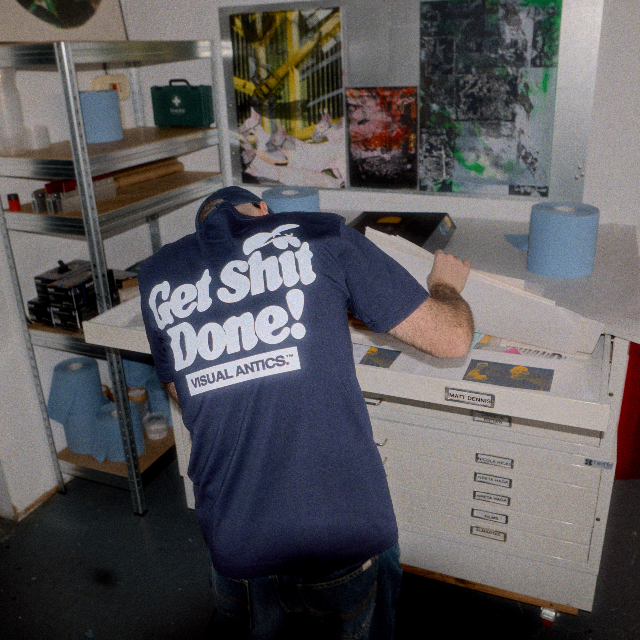 Get Shit Done VA Mucker Navy T-Shirt