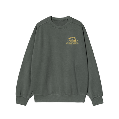 History Lives Here Stonewashed Green Sweatshirt