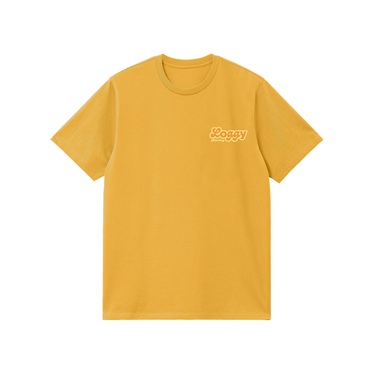 Helens Log Loggy Faded Mustard T-Shirt