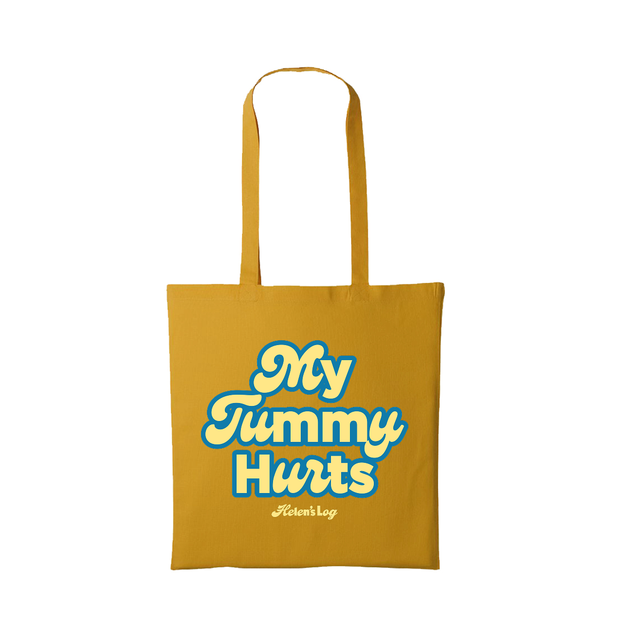 Helens Log My Tummy Hurts Mustard Tote