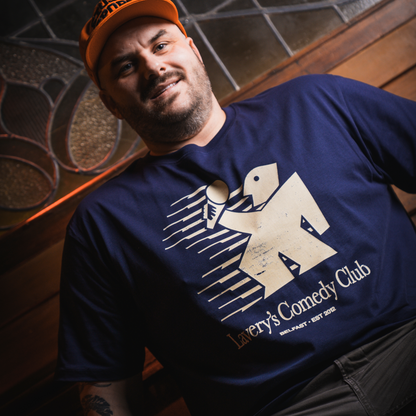 Laverys Comedy Club Laughing Man Navy T-Shirt