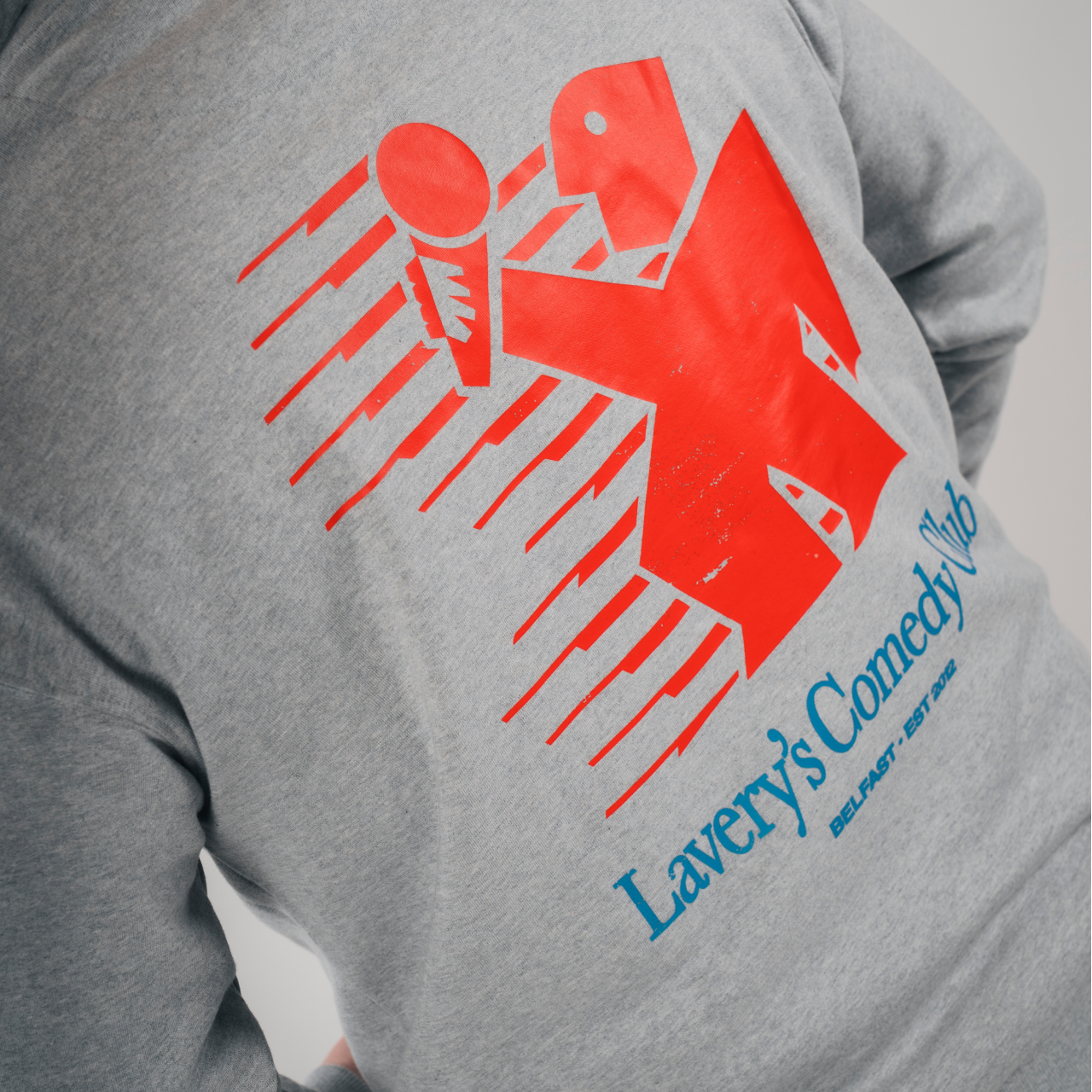 Laverys Comedy Sports Club Grey Marl Hoodie