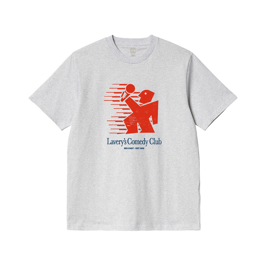 Laverys Comedy Sports Club Grey Marl T-Shirt