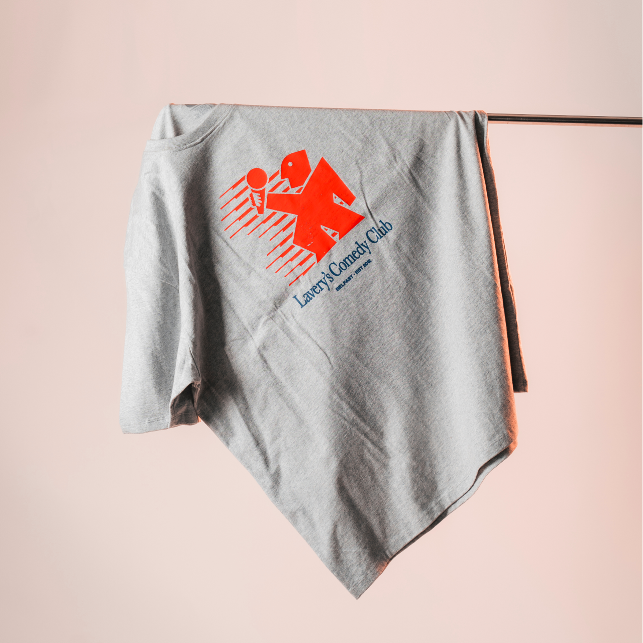 Laverys Comedy Sports Club Grey Marl T-Shirt